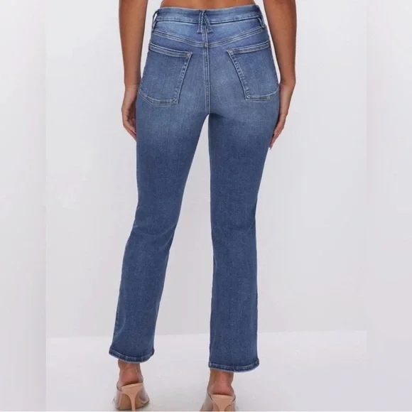 Good American Pull On Straight Power Stretch Jeans Size M Good Legs - Picture 2 of 14
